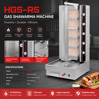 Machine à shawarma au gaz 5 brûleurs pour poulet, prix de gros Chine, en vente