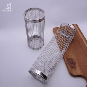 Fabricant de Offre Spéciale paniers roulants pour barbecue à cylindre Cage multifonctionnelle pour barbecue en acier inoxydable - Product Image 3