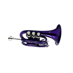 SEASOUND Mini trompette de poche BB Tone OEM violet laiton Instrument Trompette JYPT406PU Mini trompette - Product Image 5