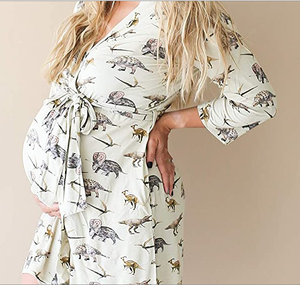 Vente en gros de peignoir <span class=keywords><strong>d</strong></span>'<span class=keywords><strong>allaitement</strong></span> en satin <span class=keywords><strong>pour</strong></span> femmes, longueur genou, viscose, bambou, doux, vêtements de <span class=keywords><strong>maternité</strong></span> - Product Image 4