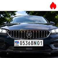 Plaque d'immatriculation personnalisée Kinshasa Congo en acrylique réfléchissant PMMA, plaque de voiture en plastique, plaque d'immatriculation Congo avec code QR, hologramme, filigrane