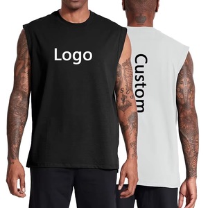 Biểu Tượng Tùy Chỉnh 190gsm Tank Tops Cho Nam Giới Thoáng Khí Dệt Kim Không Tay Ngoài Trời Phòng Tập Thể Dục Đào Tạo Máy Thêu <span class=keywords><strong>Mens</strong></span> Tank Top - Product Image 1