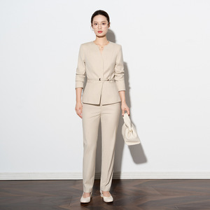 Women's Professional Business Suit Set Full Sleeve Autumn Office Lady Anti-Wrinkle Polyester Worsted - Product Image 2