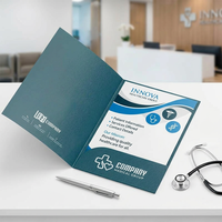 Carpeta de Presentación Médica Personalizada con Bolsillo para Documentos Clínicos, Paquetes de Información para Pacientes y Folletos de Salud