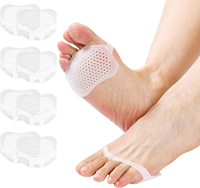 Coussinets métatarsiens en silicone, coussin pour l'avant-pied, soulagement de la douleur, gel souple respirant, soin des pieds, soutien pour femmes et hommes, talons hauts