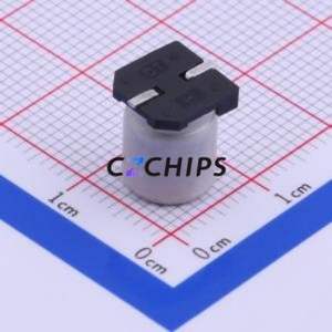 ตัวเก็บประจุแบบอิเล็กโทรไลต์อะลูมิเนียม SMD รุ่น VE-331M1CTR-0810, ขนาด D8xL10 มม. 330uF 20% 16V 8 มม. - Product Image 2