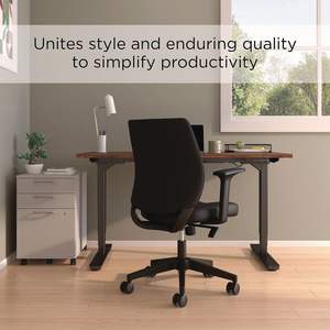 Silla de oficina ergonómica Alera Wessex de tela, altura del asiento ajustable, soporta 275 libras, silla de escritorio negra hecha de madera contrachapada - Product Image 5