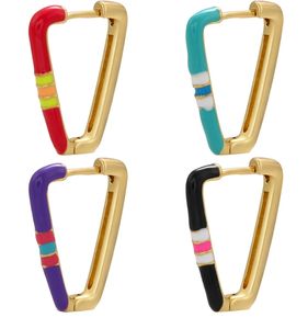 Orecchini Creativi <span class=keywords><strong>a</strong></span> Forma di Macaron Ovali <span class=keywords><strong>a</strong></span> U, Freschi e Dolci, Cerchi Colorati Arcobaleno - Product Image 1