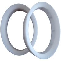 Joint d'étanchéité de valve en PTFE blanc personnalisé, résistant aux produits chimiques, à haute température, anti-usure, de qualité vierge, pour applications sanitaires industrielles
