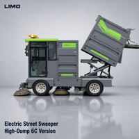 Camion balayeuse électrique à déchargement rapide 6C, moteur 60V 5000W pour le nettoyage des routes municipales, directement de l'usine avec mécanisme de vidage rapide