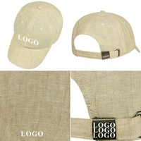 Gorra de Béisbol Personalizada al por Mayor, Gorra de Lino Transpirable y Ligera de 6 Paneles para Hombre y Mujer