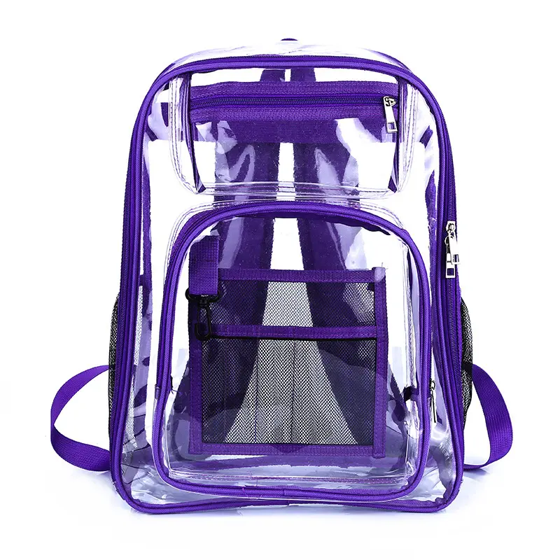 Custom clear backpack 2023 new arrivals best selling transparent backpacks printing heavy duty clear backpack school bag