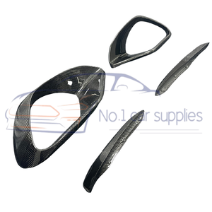 <span class=keywords><strong>CLA</strong></span> mise à niveau 45 en Fiber de carbone avant évent garniture d'admission d'air antibrouillard cadre lèvre pour Benz S AMG - Product Image 2