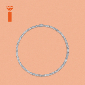 8mm VVS <span class=keywords><strong>Moissanite</strong></span> diamanten-geïnspireerde hiphop sieraden, hoogwaardig sterling zilver 925 Miami Cuban Chain <span class=keywords><strong>Moissanite</strong></span> ketting - Product Image 2