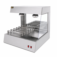 Chauffe-frites professionnel en acier inoxydable pour comptoir, machine de présentation et de chauffage des aliments pour restaurants et fast-foods