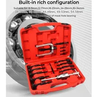 Kit extracteur de roulements à billes aveugles 16 pièces avec marteau à inertie pour roulements de voiture et joints