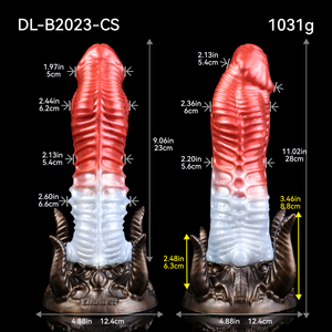 Dildo de silicona de 11'' de grosor, enorme, con textura real de espina de dragón, juguete sexual anal alienígena, masajeador de punto P y punto G, dildo de fantasía para hombres y mujeres - Product Image 6