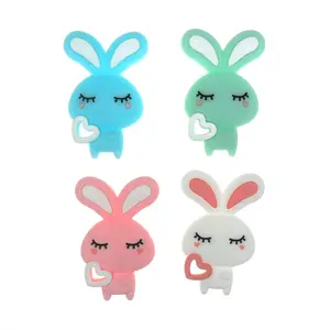 New Design Cute Animal Silicone Bunny Teether Silicone Baby Teether