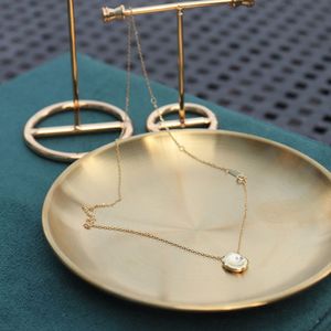 <span class=keywords><strong>Chris</strong></span> april Minimalist 925 Sterling Silver 14k Gold Sterling Silver Beautiful Sunken Designs Pendentif Colliers - Product Image 4