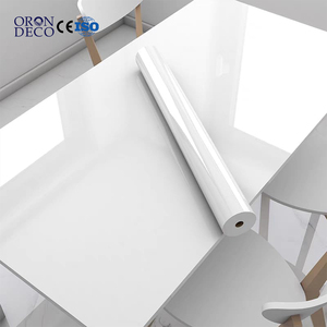 Pegatinas Blancas Brillantes ORON, Revestimiento de PVC para Estantes, Decoración de Paredes, Vinilo Autoadhesivo, Papel Tapiz, Revestimiento de Paredes, Decoración del Hogar de Lujo - Product Image 1