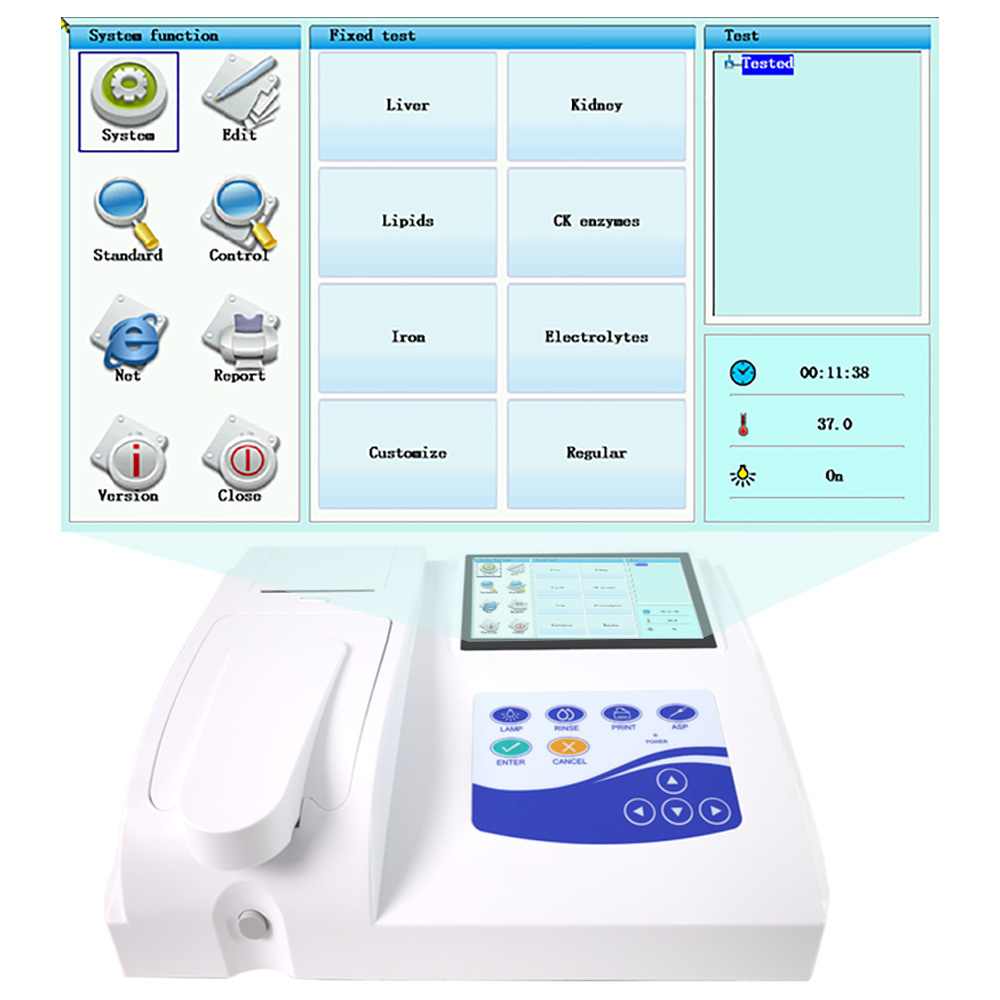 Semi Automatic Biochemistry Analyzer blood bioscience testing equipment