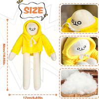 Boneka Pisang Lucu, Boneka Hewan Aneh dengan Magnet, Bantal Plush Lucu dan Unik yang Dapat Diganti, Mainan Penghilang Stres
