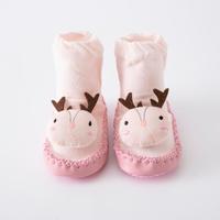 Chaussons-chaussettes 3D antidérapants et respirants en coton peigné doux et écologique pour bébés, collection printemps-automne, personnalisables avec logo
