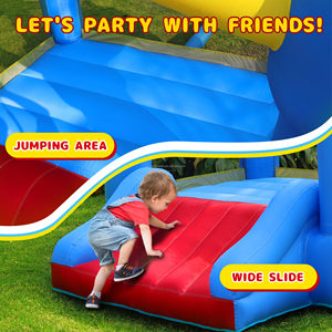 Château gonflable pour enfants avec toboggan pour intérieur, extérieur, jardin, château gonflable commercial pour location de fêtes d'anniversaire - Product Image 3