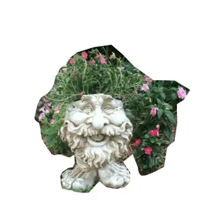 Muggly yüz heykeli ekici komik Muggle yüz reçine sevimli heykel bahçe dekor için saksı