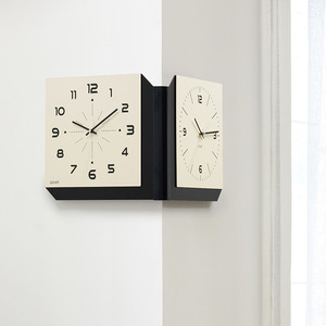 Wozoom Double-Sided Corner Wall <b>Clock</b> Rectangular <b>Battery</b> Powered Living Room Decor - Product Image 4