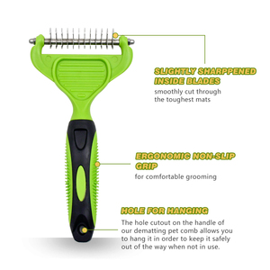 Stuoie per la <span class=keywords><strong>toelettatura</strong></span> dei peli di animali domestici rimozione sottopelo rastrello spazzola per cani e gatti - Product Image 4