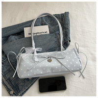 Sac à main coréen tendance et mignon, nouvelle collection printemps, sac à bandoulière simple à pois ondulés de haute qualité pour femmes