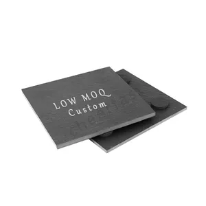 New Arrival Drink Coaster Set mit Halter Square Slate Stone Coaster und Bar Kitchen Home Decor Custom Slate Coasters