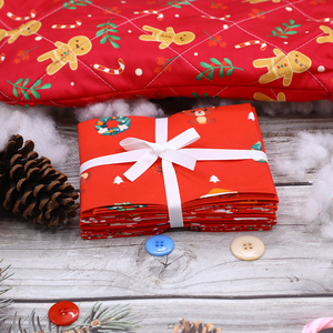 Imprimé Noël Fat Quarters 100% Coton Couette Tissu Diy Couture <span class=keywords><strong>Patchwork</strong></span> Tissu Sur Le Thème De Noël - Product Image 2