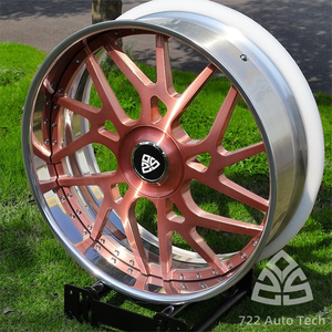 722auto Jantes forgées 2 pièces à profil profond Or Rose pour Chevrolet Impala Pontiac Oldsmobile Forgtoss Wheel, tailles 20 21 22 23 24 26 - Product Image 2