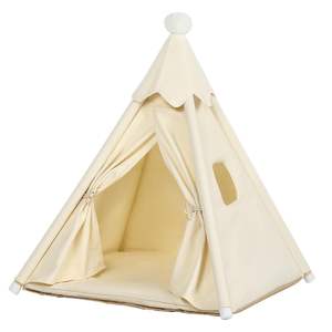 Tentes personnalisées <span class=keywords><strong>pour</strong></span> animaux de compagnie, tipi pliable d'intérieur avec boule en tissu - Product Image 1