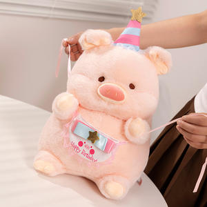 Boneka Babi Lucu Warna Pink untuk Putri, Mainan Boneka Unisex, Bantal Tidur Ulang Tahun, Kapas PP Bersulam, Pereda Stres, Super Lembut - Product Image 4
