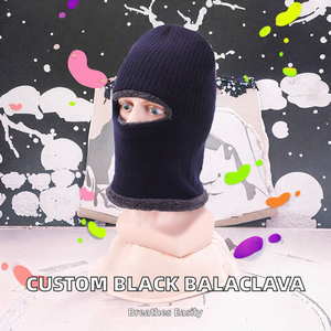 Pasamontañas Unisex de Alta Calidad a Precio Económico, Transpirable, de Color Sólido, para Pesca, Estilo Y2K, Negro, con Logotipo Personalizado - Product Image 2