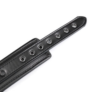 Juguetes Sexuales Fetichistas para Mujeres, <span class=keywords><strong>Collar</strong></span> de Bondage de Cuero Vacuno y Piel Auténtica/PU, Ajustable, Negro, Cosplay para Adultos, 100% Nuevo - Product Image 6