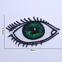 Patchs brodés 3D et 2D thermocollants ou à coudre en gros, motifs personnalisés œil et bouche pour vêtements et décoration DIY