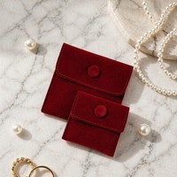 Sac d'emballage pour bijoux en microfibre personnalisé ZXF Fashion avec bouton pression pour l'emballage des bracelets