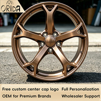 Jantes forgées monobloc personnalisées 6061 T6 Bronze 5 branches 5x114.3 5x120 5x112 16 17 18 19 pouces pour 370Z 350Z Nismo V1