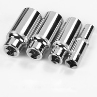 Clé à cliquet à douille à six pans en alliage antirouille CRV de 63 mm, entraînement de 3/8\", douilles hexagonales profondes personnalisables OEM, chromées