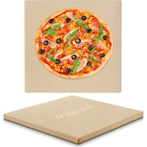 Petite pierre à pizza en <span class=keywords><strong>cordiérite</strong></span> carrée de qualité <span class=keywords><strong>alimentaire</strong></span> de 7.5 pouces Mini outil à pizza robuste pour four et gril - Product Image 1