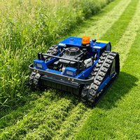 Tondeuse à gazon télécommandée sur chenilles, à essence, pour pentes, coupe-herbe pour terrains en pente, débroussailleuse forestière et pour vergers