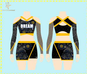 Dye Sublimation Custom All-<strong>star</strong> Cheerleading Uniform High Quality Clothing Custom Cheerleading Girl Costumes Crop Top US <strong>UK</strong> UAE - Product Image 2