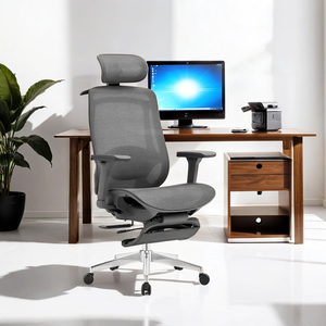 Kursi Kantor Desain Berkualitas Tinggi Sillas De Oficina Perabot Kantor Kursi Ergonomis Dengan Sandaran Kaki Set Meja dan Kursi Kantor - Product Image 5