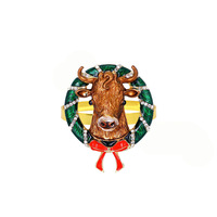 Boucle de serviette en métal motif cerf pour couronne de Noël, utilisée pour la décoration de table de fête dans les hôtels familiaux et les restaurants