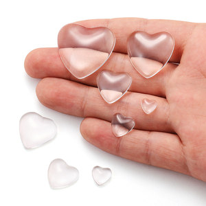 8-30 mm Heart Shape Flat Back Glass Cabochon Transparent Clear Crystal Cabochon Cameo for Diy <strong>Jewelry</strong> Making <strong>Supplies</strong> V1007 - Product Image 3
