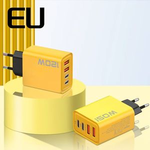 ที่ชาร์จพกพา ปลั๊ก US/EU/UK ชาร์จเร็ว หัวชาร์จแบบคู่ Type C พร้อมพอร์ต USB 2 ช่อง สำหรับสมาร์ทโฟน - Product Image 4